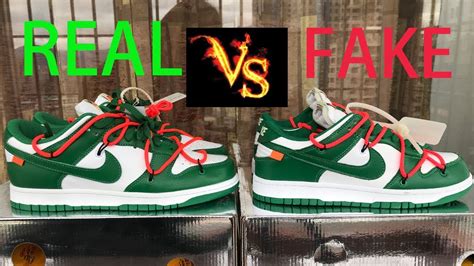 nike dunk off white pine green real vs fake|dunk low pine green stockx.